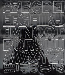  Öntapadós matrica, 3 cm-es, betűlap, fekete