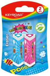 Keyroad Radír, PVC mentes 2 db/bliszter Keyroad Kaleidoscope vegyes színek - papirx