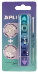 APLI Hibajavító- és ragasztóroller, 2in1, 5 mm x 4-3 m, APLI , vegyes színek - officepantry