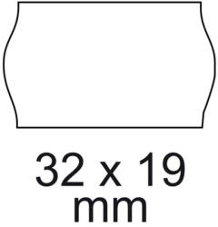 Papirx Árazószalag 32x19mm, stancolt 10 tekercs/csomag, fehér