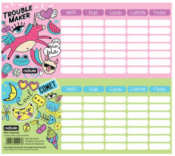 Nebulo Órarend egylapos Girl Power, 25 db/csomag, Nebulo - papirx