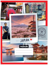 Nebulo Füzet, A4, kockás, 87-32, ország-város minták, 12 db/csomag Nebulo