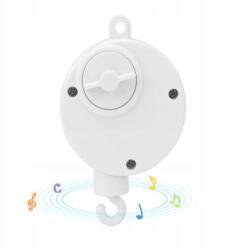  Zenedoboz Zenegép Körhinta Kiságy Fölé Fehér (BB00455)