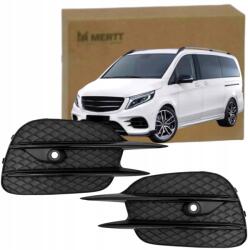 Mertt Ezüstszínű bal és jobb oldali lökhárító rács betét Mercedes V-osztály W447 Amg 2014-2025