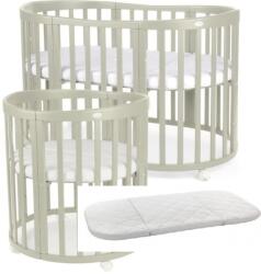 Waldin 7 az 1-ben ovális kiságy matraccal Olive (Waldin Owal)