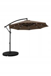  Houseland Mavex kerti napernyő Led világítással 300 cm sötétbarna (Houseland-275)