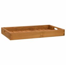 vidaXL Поднос за сервиране, 60x35 см, тиково дърво масив (315456)