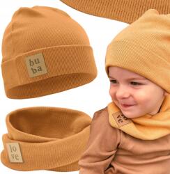 Bubalove Tavaszi sapka Fiúnak Kéményseprővel Karamell 36-40 cm (Komplet czapka i komin karmel W0)