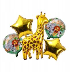  Szülinapi Lufi Szett Zsiráf Állatok Születésnapi Party 5 db-os - allegro - 585 Ft
