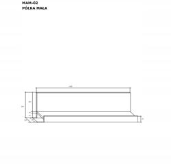 Meblocross Mamba Polc MAM-02 S. világos Hossza 110 CM (MBMAPÓ00SLSL000010)