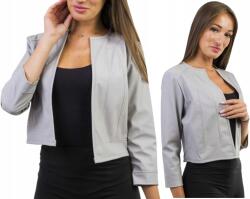 Genesy M107 Boleró Blézer Öko Bőr Blézer Szürke méret 40 (L) (M107)