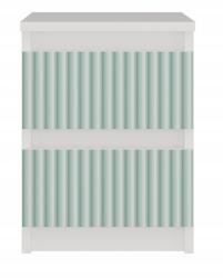 Topeshop Arteso M2 mályva éjjeliszekrény menta színben, 2 fiókkal (M2 FR MINT)