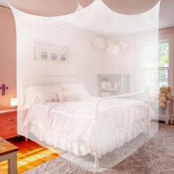  Szúnyogháló ágy fölé szúnyogháló fehér háló 180x190x200 cm (X0020HJJZL)