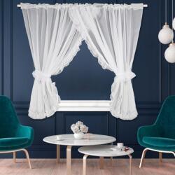  Rövid, kész függöny, 160x400 cm, fodros szegéllyel (L 658-160x400cm biało-czarna)