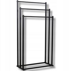 Oskar Törölközőtartó, 3 polcos fekete M (model_15483_1)