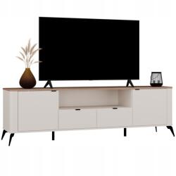 Topeshop Rtv szekrény Cordoba 2D2S Kasmír Bézs Castello tölgy asztallappal (RTV CORDOBA 2D2S KASZMIR/DĄB CASTELLO)