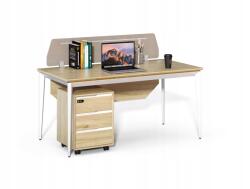 Houseland Irodai asztal konténerrel Houseland Profit Max 01 1608 tölgy/fehér (Houseland-309)