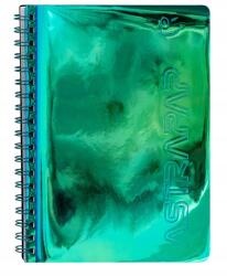 KIK Spirálos Jegyzetfüzet A5 100 Lapos Holografikus Rács Spirál Jegyzettömb (4905212665466)