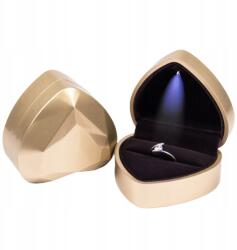  Arany Velúr Doboz Led Lámpa Szív Gyűrű (1005001556689259)