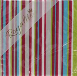 KIK Papírszalvéta Ebéd Csíkos Színes 33X33 CM Dekoratív Asztali