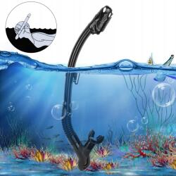  Professzionális Száraz Légzőtömlő Bálna Búvárcső Fekete (2714200057611)