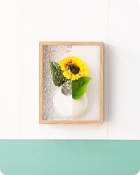  Dekoratív Fali Váza Hullámos Akril Kerámia Kerettel Váza Fehér (B0DHP4MDBY)