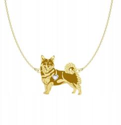 Mejk Jewellery Arany nyaklánc kutyával Swedish Vallhund Ezüst 925 Lánc Gravírozás Ingyenes (SWEDISH VALLHUND)
