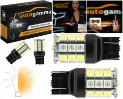 Auto Gamma Izzó W21/5W WY21/5W Led 7443 Dual Color 30xSMD5050 fehér narancssárga