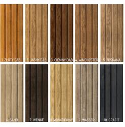 INdecori Homlokzati lamellák Lamellás deszka Indecori színminták édes Ajándék (lamele elewacyjne próbki INDECORI)