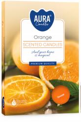 AURA Gyertyák Illatgyertya Orange Aura 6 db tea light narancssárga (p15-63)