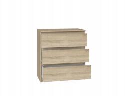 Topeshop M3 mályva komód Sonoma tölgy színben modern lakberendezési bútor (M3 SONOMA)
