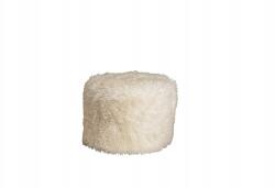  Puff Kerek Természetes Báránybőr Fehér Puff (POK1)