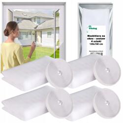 Odstraszacz.pro 4 db Szúnyogháló Ablakháló Rovarok Ellen Szúnyogok Rovarok 130x150 (Odstraszacz.pro biała Muchy Insekty do okien)