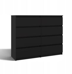 Topeshop Malwa komód M8/140 Fekete (M8 140 CZER KPL)