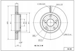 Hart Féktárcsák 2DB Első Auris 2.0 D4D 07- Festett