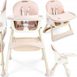 Caretero Összecsukható Etetőszék Gyerekülés 2 az 1-ben2x tálca kosár rózsaszín (TERO-7582)