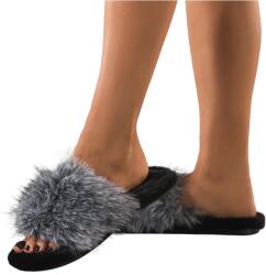 Casu Szürke Női Papucs Szőrmés Otthoni Cipő Kényelmes Széles Pánt R 38/39 (7104090000384)