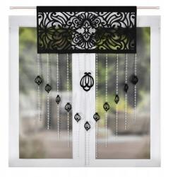  Dekoratív filc panel, 160x100 cm, áttört mintával, ablakdísz, fekete (L721 Czarny 160x100cm)