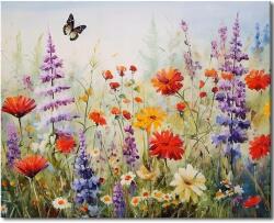  Festmény Számok Alapján 50x40 cm virágok rét természet (VSKR)