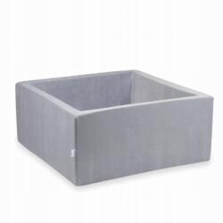 Mimii Száraz Medence labda nélkül Járóka gyerekeknek 90x90x40cm Soft Világosszürke négyzet (vs121)