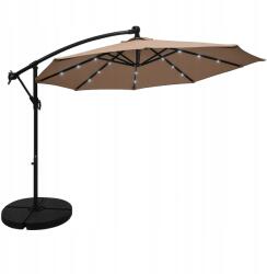  Houseland Zyra kerti napernyő Led világítással 300 cm világosbarna (Houseland-276)