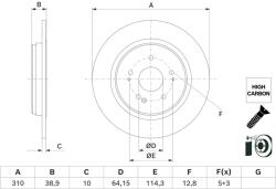 Bosch Disc frana BOSCH 0 986 479 H57 (0 986 479 H57) - fixbox
