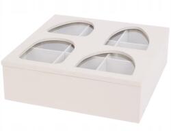  Teatároló doboz 9 rekeszes fekete 23x23x7, 3cm (8720168449276)