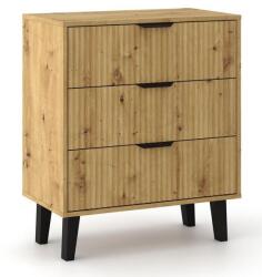 Topeshop Modern Komód Fiókokkal skandináv stílusú ruharendező (M-MP-K-SCA-3S/SLIM-ART)