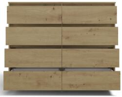 Topeshop Nagy komód M8/120 Artisan tölgy, 8 fiókos, modern design (M8 120 DĄB ARTISAN)