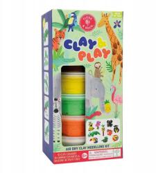 Floss & Rock Dzsungel Clay Play agyag állat modellező készlet gyerekeknek (50P6137)