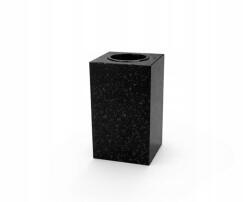 LST Gránit Síremlék Váza Temetőbe Fekete 28cm Négyzet alakú Gránit
