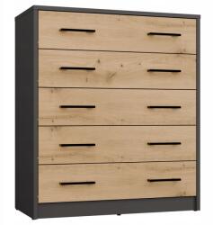 Topeshop Cipősszekrény antracit tölgy Artisan, Modern design (ALEX ANTR/ART)