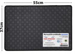 Max-Dywanik Gumi lábtörlő cipőtálca 37x55 cm fekete színű (496026)