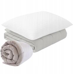  Paplan 160x200cm Meleg steppelt egész éves SZÜRKE-FEHÉR+párna 70x80 (COLOURS + 70x80)